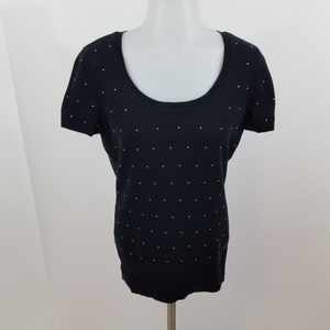 whbm top Studded Scoop‎ Neck Keyhole Back…